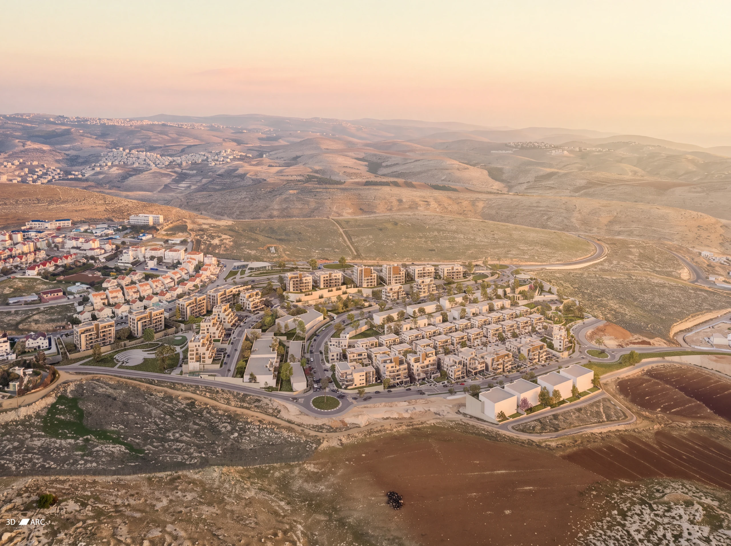 Aerial view of Jerusalem Hills near Beit Shemesh